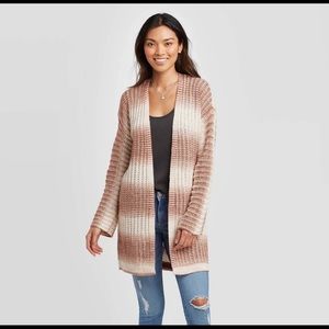 Knox Rose Women's Striped Long Sleeve Cardigan SZ XL‎